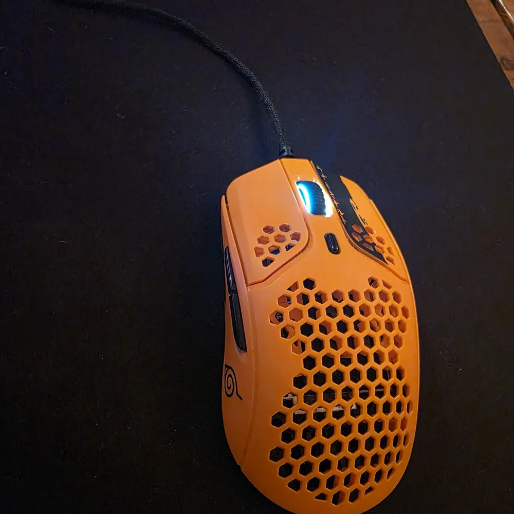 HYPERX NARUTO Orange Honeycomb Wired Gaming Mouse with RGB Accent